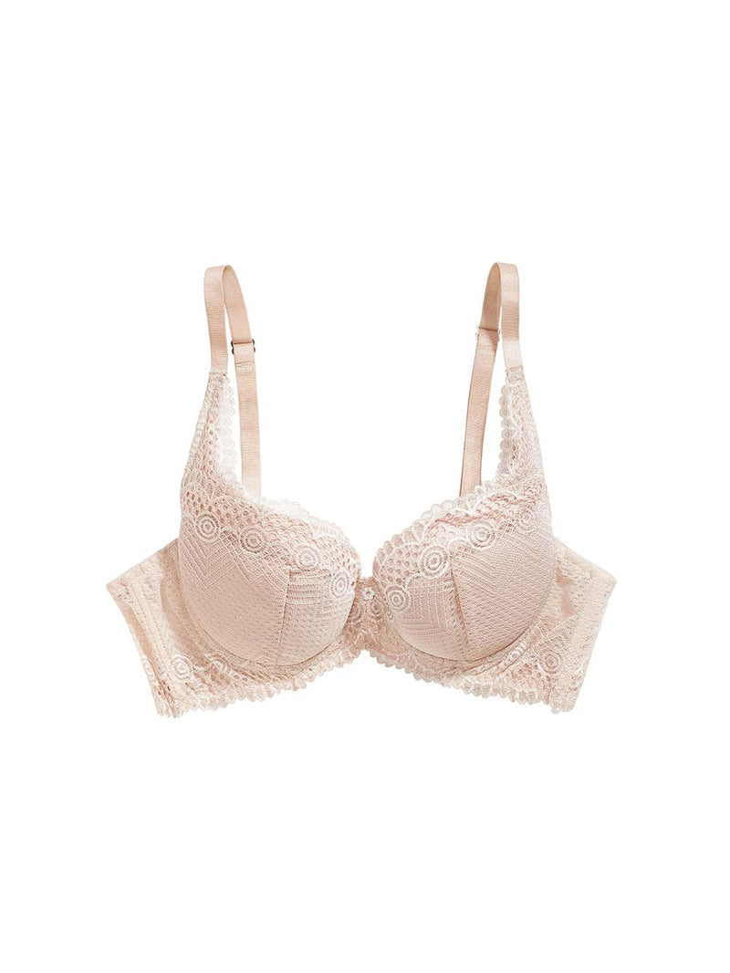 Ellie Demi-Cup Bra, Petite, Soft-Cups, Removable Push-Up Pads, Lace