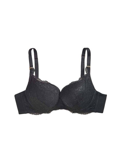 Elsie Lace Bra, Contoured, Push-Up, Petite, Demi-Cup, Small Sizes