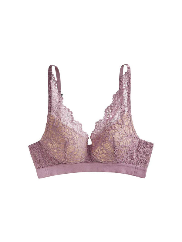 Gillian Wire-free Bra, Petite, Deep-plunge, Light Contoured Cup, Lace