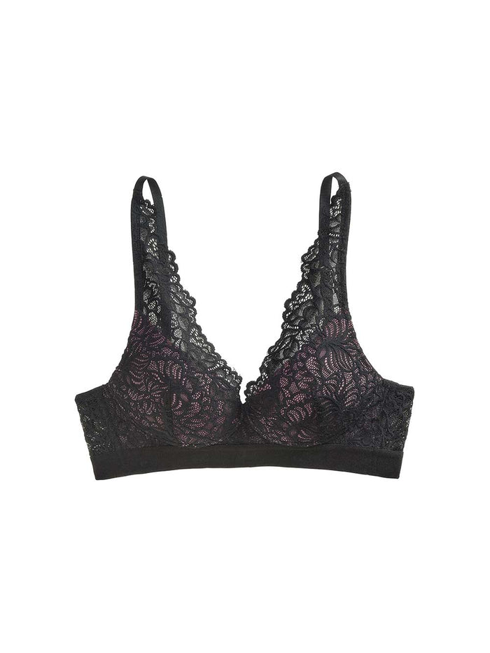 Gillian Wire-free Bra, Petite, Deep-plunge, Light Contoured Cup, Lace